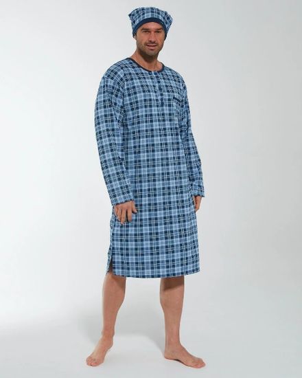 Сорочка ночная мужская с длинным рукавом и колпаком Cornette 110/13