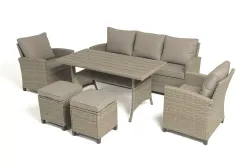 "Мэдисон" обеденная группа из искусственного ротанга, цвет соломенный