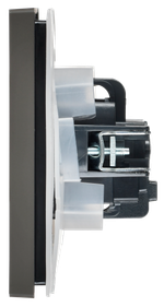 FORTE&PIANO Розетка 1-местная с заземлением с защитными шторками и крышкой винтовое крепление 16А IP44 FP321 серый IEK