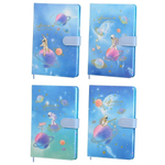 Записная книжка Basir на магните, формат А6, серия "Космонавт", переплет 7БЦ, 14.5*9.5 см, 112 листов, ассорти