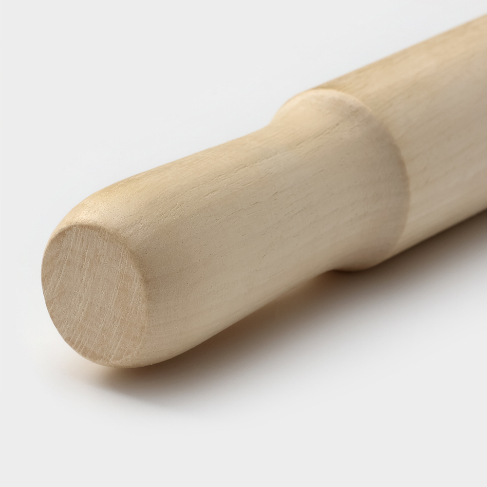 Скалка с ручками 36*4 см (раб. часть 19,5см), бук