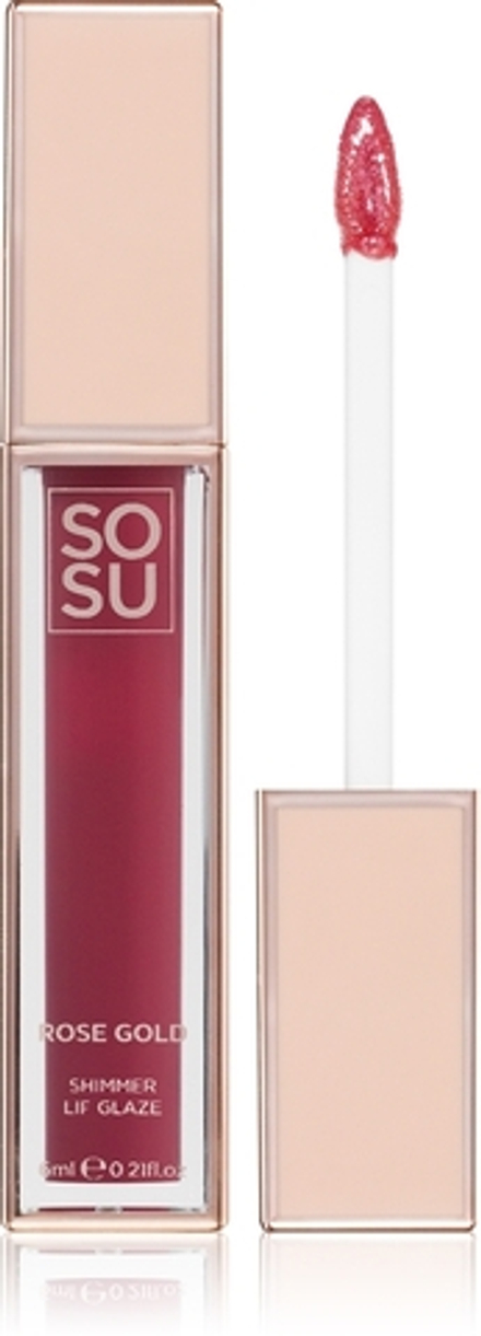 SOSU Cosmetics Satin Lip Glaze - Увлажняющий блеск для губ, 6 ml