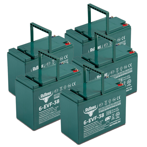 Комплект аккумуляторов RuTrike 6-EVF-38 60V40AH (AGM)
