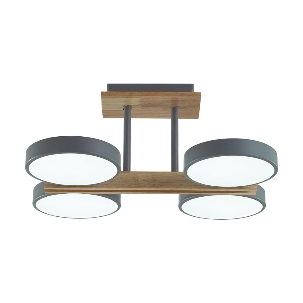 8031/72CL LEDIO LN25 264 серый, дерево/металл, акрил Потолочный светильник LED 72W 3000-6000К 220V PLATO