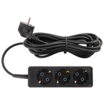 Удлинитель Engy "Гранд" 5м/3роз с заземлением (ПВС 3х0.75) черный