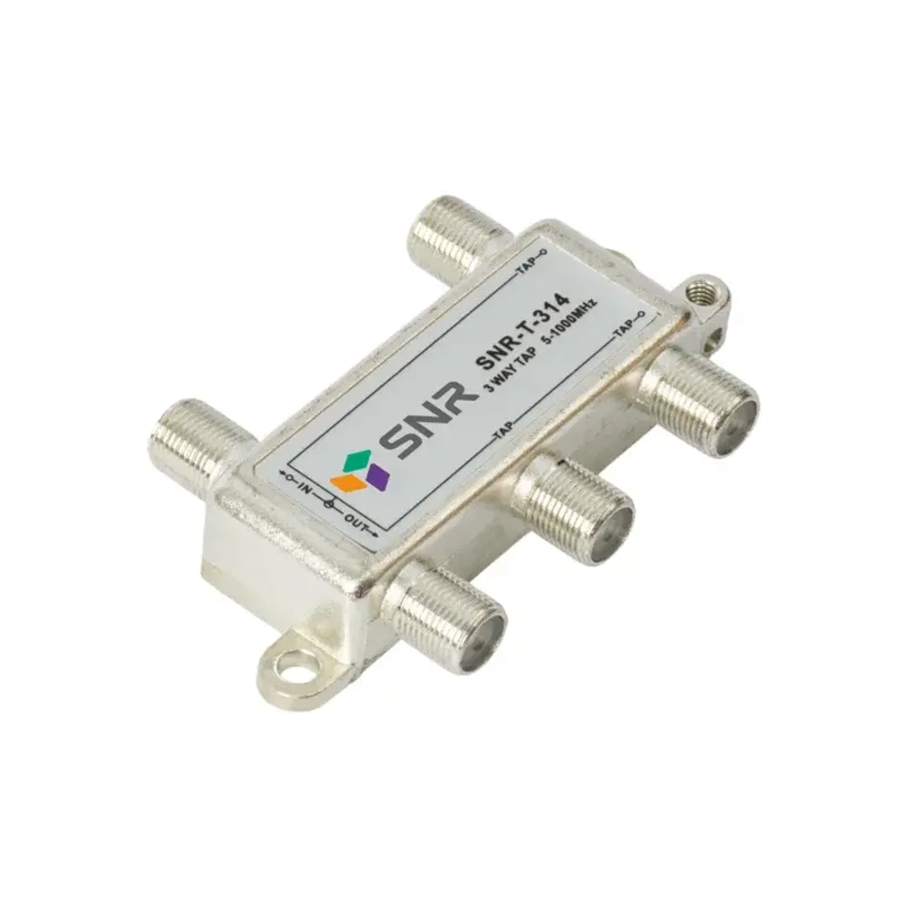 Ответвитель абонентский SNR-T-314 на 3 отвода, вносимое затухание IN-TAP 14dB.