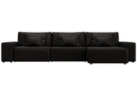 Диван угловой Лига-074 угол универсальный ЭКОКОЖА GRIFON 12 коричневый