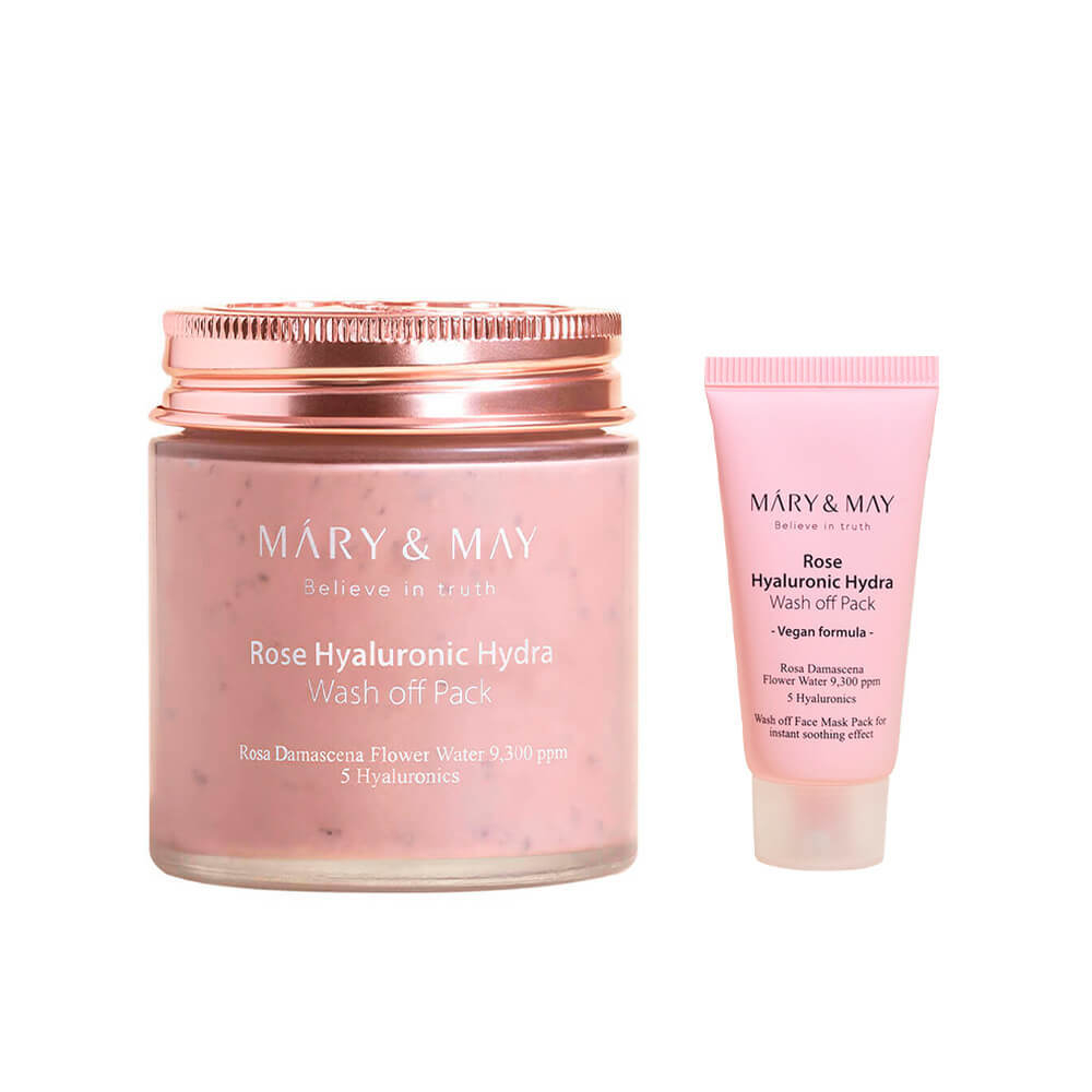 Увлажняющая глиняная маска с розой/гиалуронкой Mary&May Rose Hyaluronic Hydra Wash off Pack 30 г