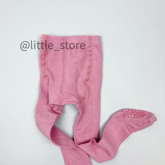 Колготки хлопковые "Полоска" со стоперами, Ягода