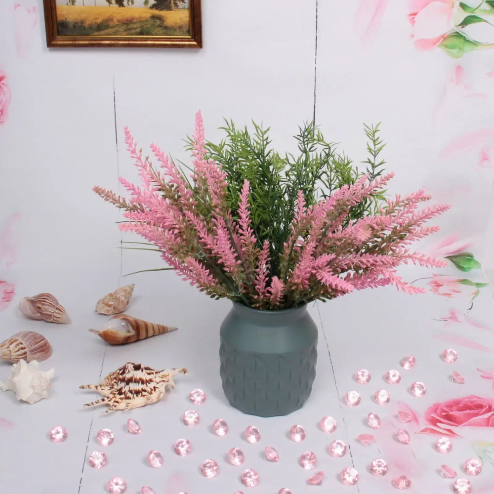 Ваза из пластика «Marlen-Элли» 0,8л 12,5*9,5см цвет морская волна