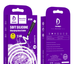 Кабель DENMEN D19L USB-Lightning 2.4A 1м Silicone White