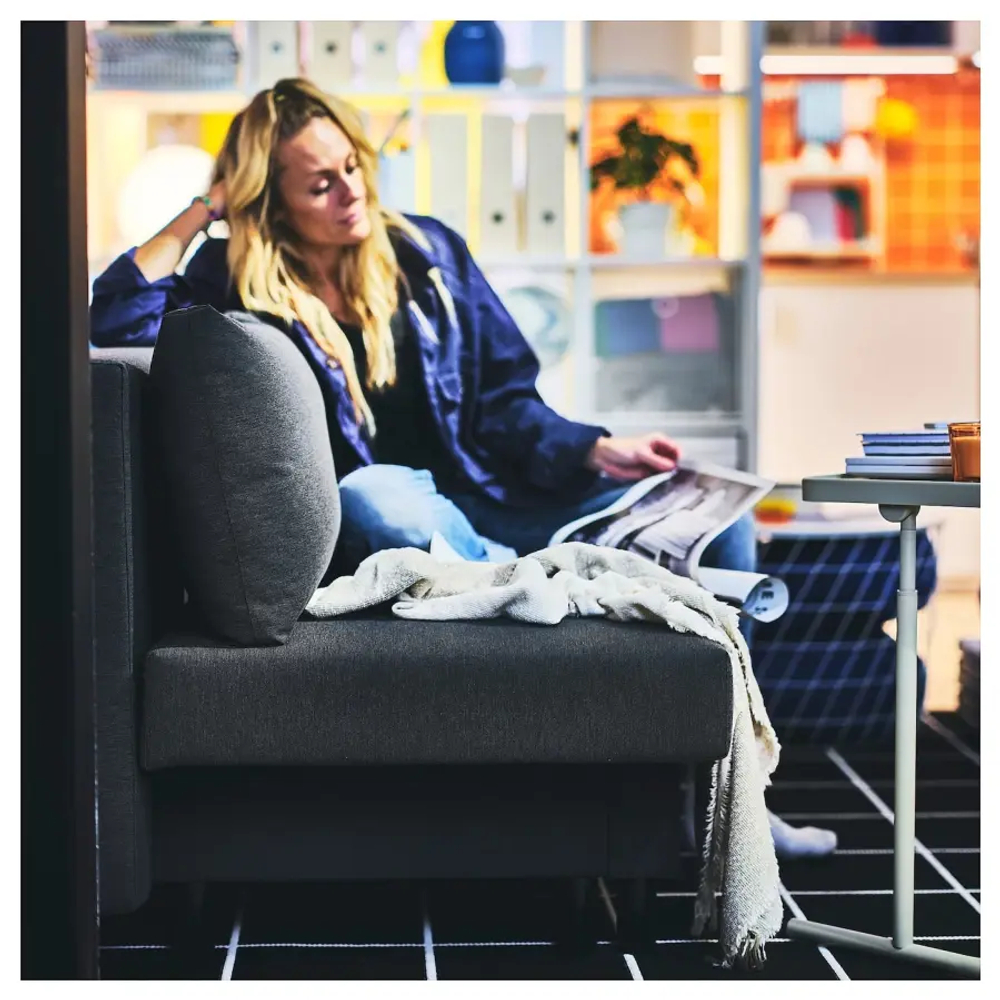 Диван-кровать 3-местный - IKEA ÄLVDALEN/ALVDALEN,  81x82x194см, черный, ЭЛЬВДАЛЕН ИКЕА