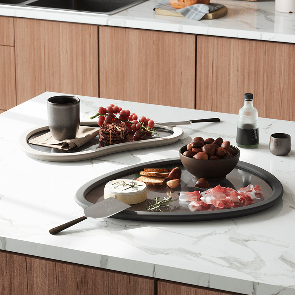 Набор подносов 2шт Umbra Hub черный/серый