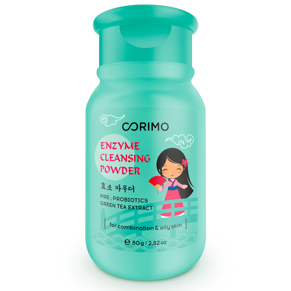 Энзимная пудра для умывания с экстрактом зеленого чая CORIMO Enzyme Cleansing Powder 80 г