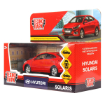 Модель ин. мет. "Hyundai Solaris" 12см, двер, баг, красн, коробка SOLARIS2-12-RD (Технопарк)