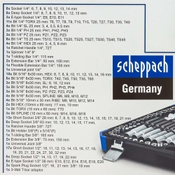 Набор инструментов 202пр. 1/4''3/8''1/2'' Scheppach Sch-42022-5