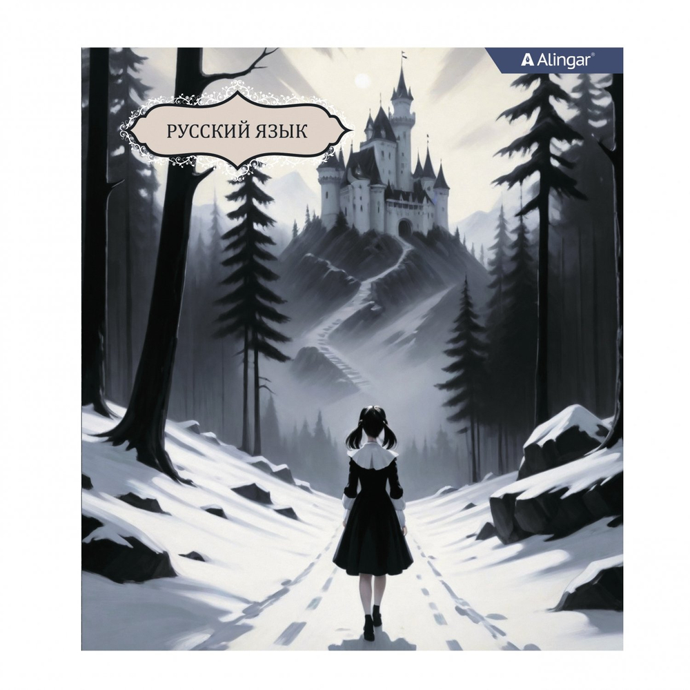 Комплект предметных тетрадей А5 48л., 10 предметов, со справ матер, скрепка, мелов. картон (стандарт), блок офсет, Alingar "Mystical wednesday"