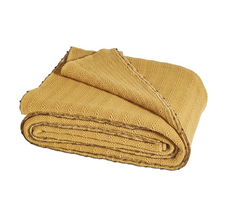 Покрывало ARTESIA MIEL 240Х260 желтый 100% Blanc des Vosges 240x260 Разноцветный