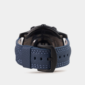 Ремешок для часов Garmin 47 mm классический из кожи теленка, синего цвета