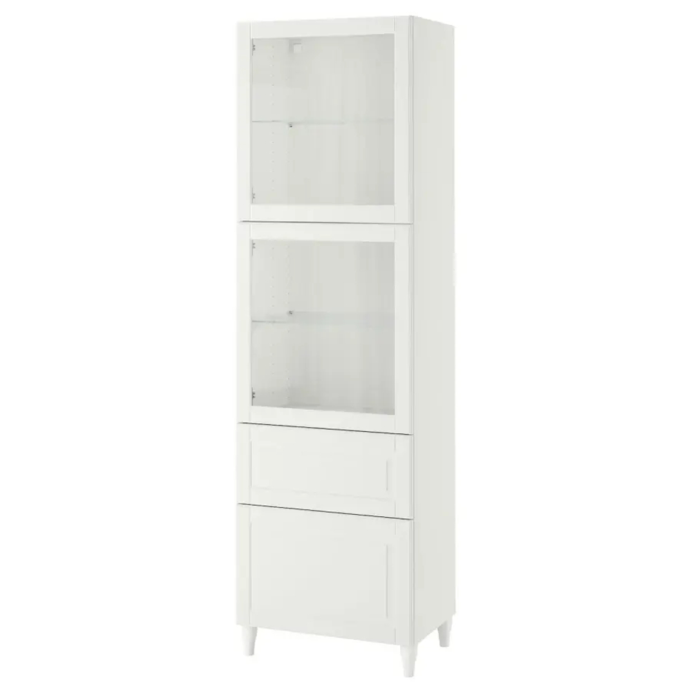 Книжный шкаф - BESTÅ/ BESTА IKEA/ БЕСТА/БЕСТО ИКЕА, 202х60 см, белый