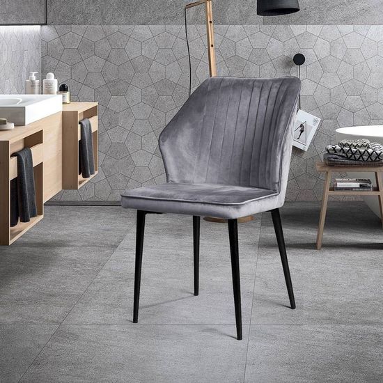 Стул Berg, бархат светло-серый 26