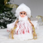 Снегурочка для подарков и конфет «Яркий наряд» 25 см (красная шубка)