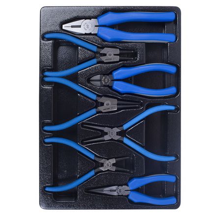 Цена на KING TONY (9-40207GP) Набор съемников стопорных колец, плоскогубцев и бокорезов, ложемент, 7 предметов