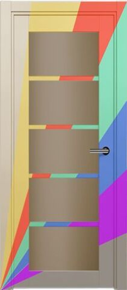 Межкомнатная дверь Status (Статус) 122 стекло Сатинато бронза (эмаль) Любой цвет RAL (нестандарт)