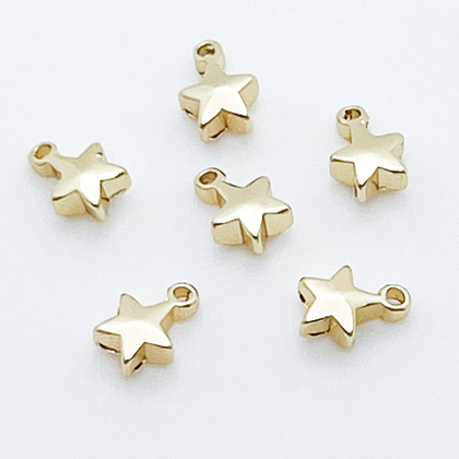 Подвеска Звезда, цвет золото, размер 7*5 мм, цена за 1 шт