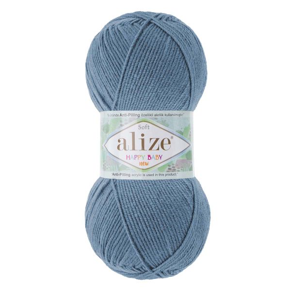 Пряжа Alize (Ализе) Happy Baby New / уп.5 мот. по 100 г, 320м, 418 светлый индиго