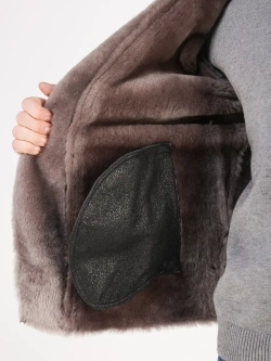 Дубленка зимняя куртка натуральная с капюшоном косуха