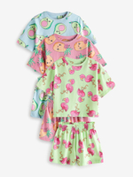 Пижама для девочки Next 560-830, 3 шт., Розовый, Голубой, Салатовый