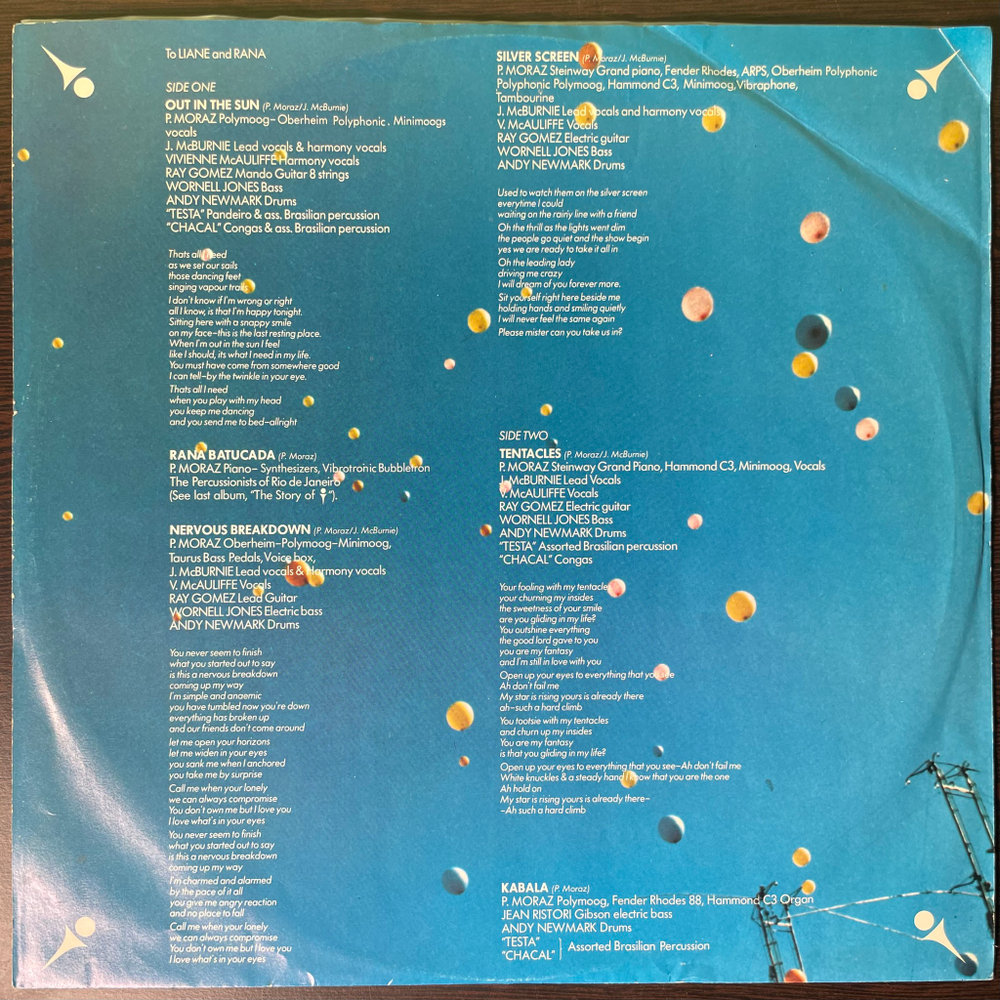 Patrick Moraz ‎– Out In The Sun (США 1977г.)