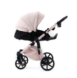 Детская универсальная коляска Adamex NOLA Natura ROSE-2 (2в1) - Светло-розовая ткань, светло-розовая экокожа