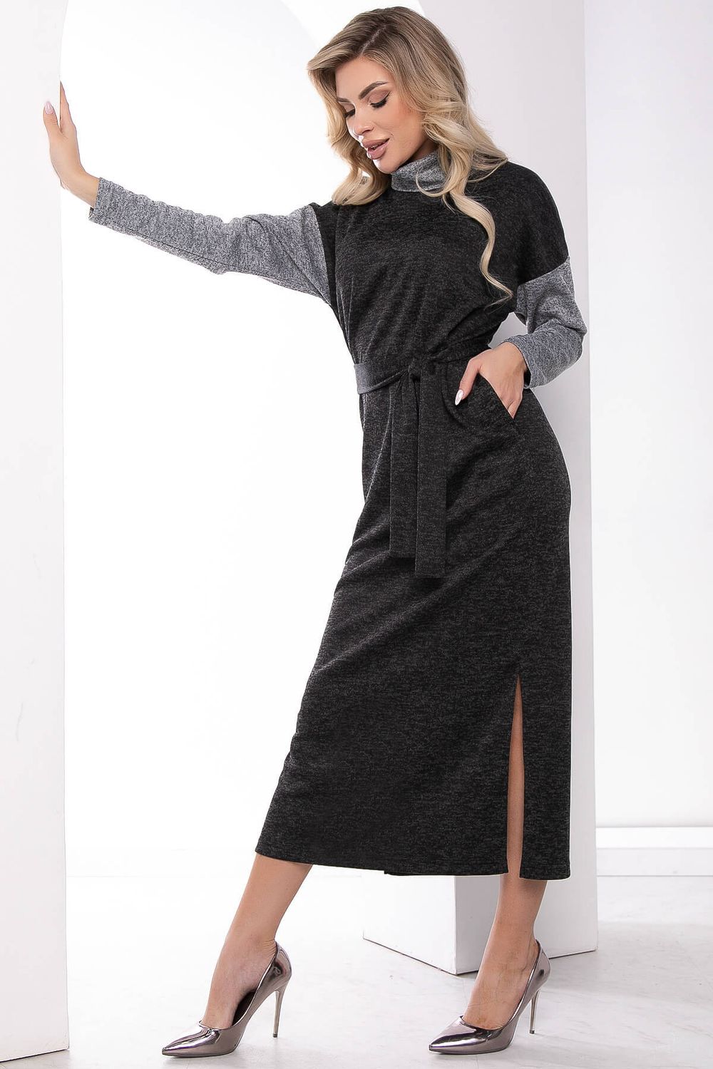 Платье "Мишель" (грей/блэк) П7985 LT Collection