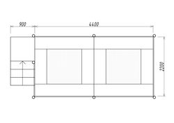 Батутный комплекс для бизнеса - (мини) с ограждением - 2 батута