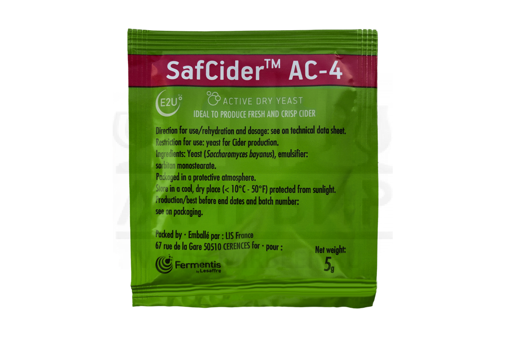 Дрожжи для сидра Fermentis "Safcider AC-4", 5 г
