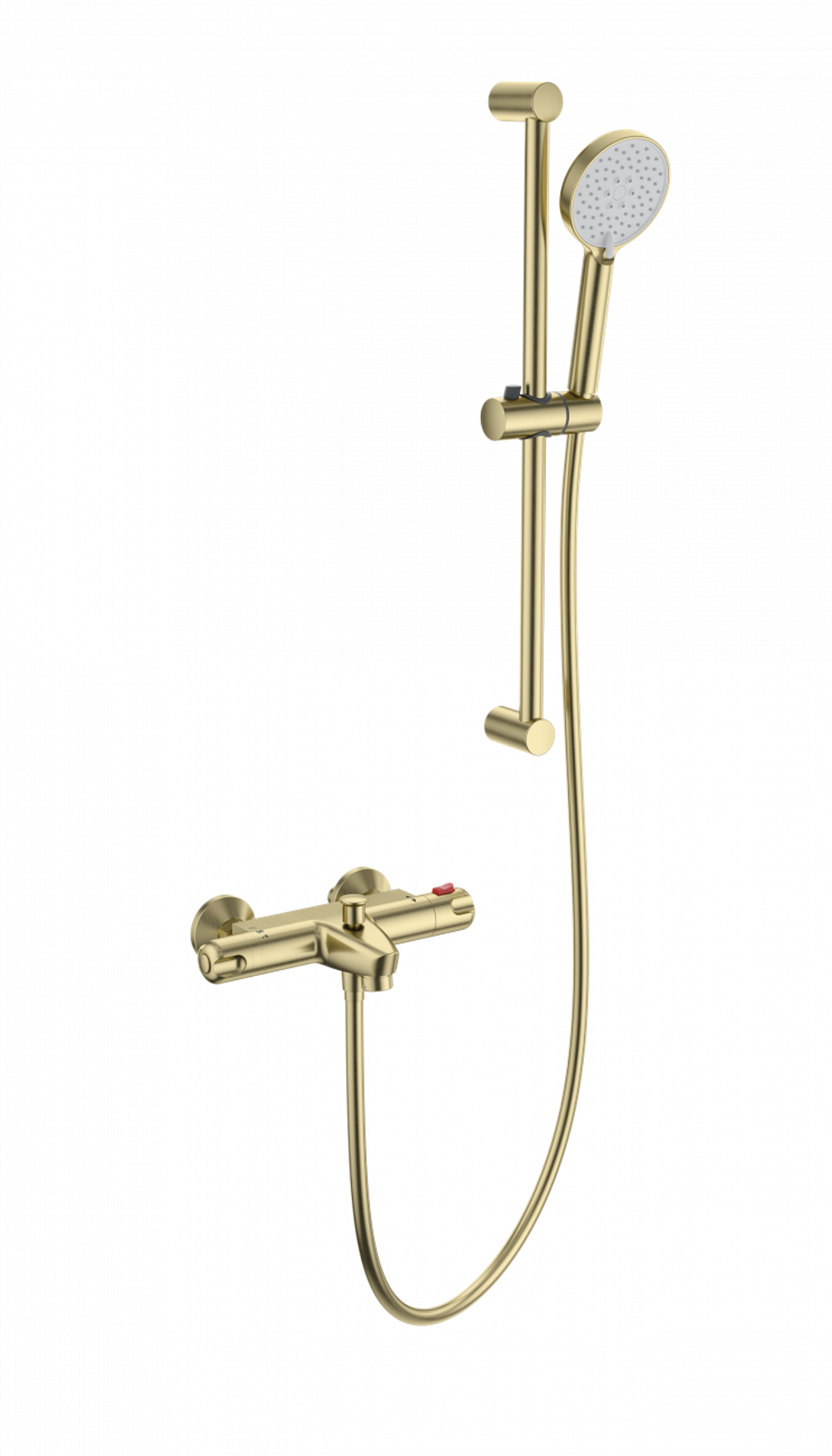 Смеситель для ванны с душевым гарнитуром и термостатом WONZON & WOGHAND, Брашированное золото (WW-C2001-A-BG)