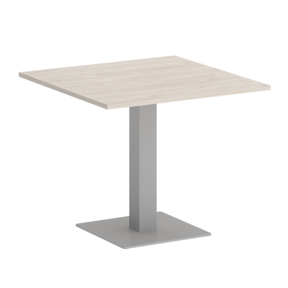 Home Office Стол квадратный VR.SP-5-90.2 Денвер Светлый/Металл Серый 900*900*753