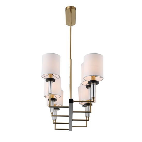 SL1404.338.08 Люстра подвесная ST-Luce Латунь/Прозрачный E14*8 40W BLACK+BRASS