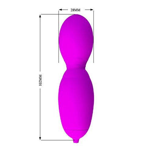 Лиловое виброяйцо с вращающейся головкой 10,2см Pretty Love Vega BI-014963