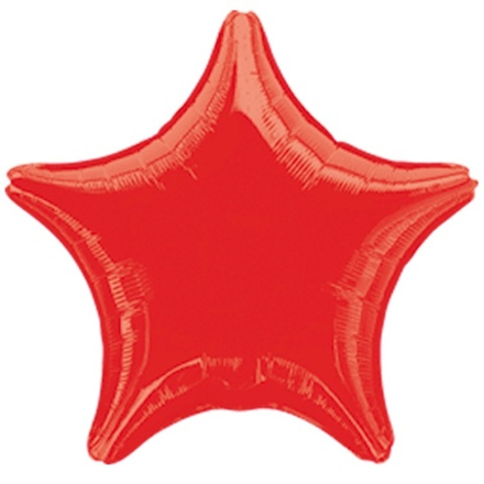 Фольгированная фигура, звезда, 19"/48СМ Металлик Red