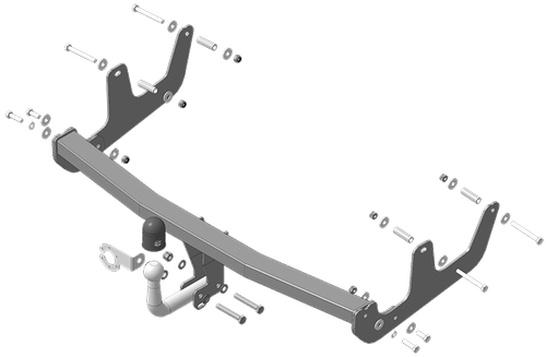 Фаркоп с эл-кой Smart для Renault Sandero Stepway 2011-2014 (оцинк. Шар)(паспорт и сертификат в комплекте) R104A.Автостандарт