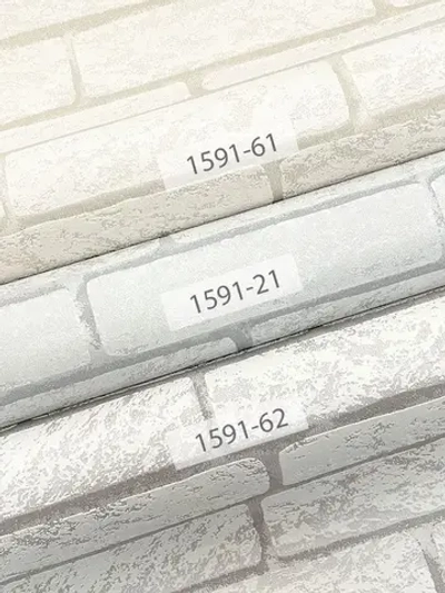 Обои флизелиновые, кирпич серый, метровые, для кухни, Стена (VILIA, 1591-21)