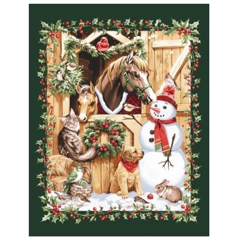 Набор полотенец "Волшебство Нового года", 3шт, рогожка