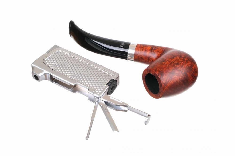 Зажигалка трубочная Passatore с тампером, хром