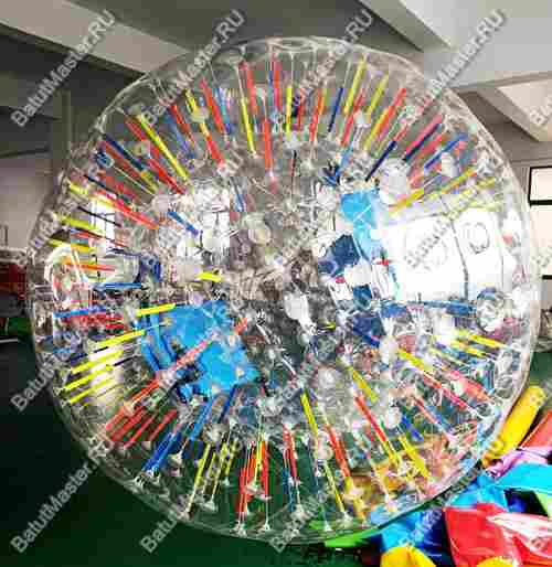 Светящийся зорб "Neo" ТПУ, усиленные сиденья, диаметр 2.8 м