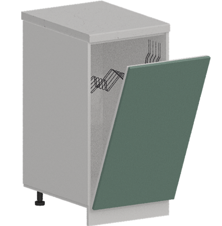 Кухня Модуль ШНВ 450 Графит / Матовая мята