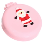 Расчёска массажная складная с зеркалом «Новогодний Дед Мороз», цвет микс, d-6см