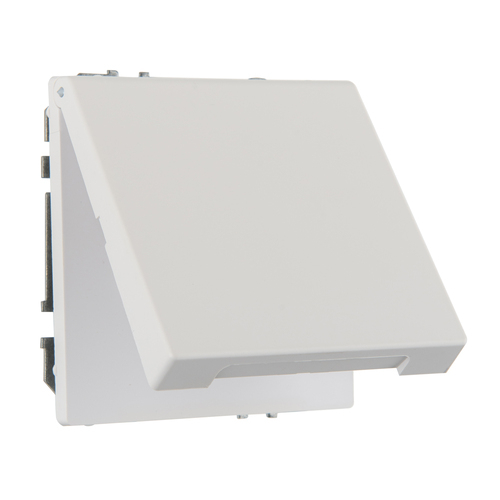 Розетка IP44 крышкой, 16А 250В пружинные зажимы c/з LIREGUS MODERN IKL16-208-01.M/WM белый матированный